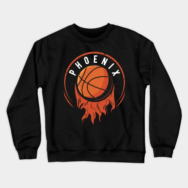 Phoenix Basketball Retro Sun Sports Valley of the Sun PHX Rally at the Valley Crewneck Sweatshirt by andreperez87